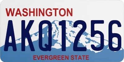 WA license plate AKQ1256