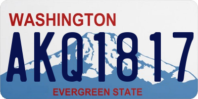 WA license plate AKQ1817