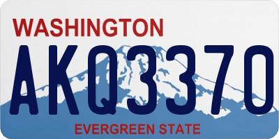 WA license plate AKQ3370
