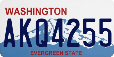 WA license plate AKQ4255