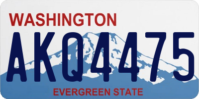 WA license plate AKQ4475