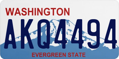 WA license plate AKQ4494