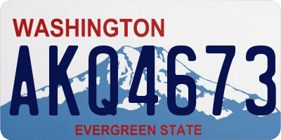 WA license plate AKQ4673