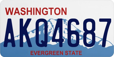 WA license plate AKQ4687