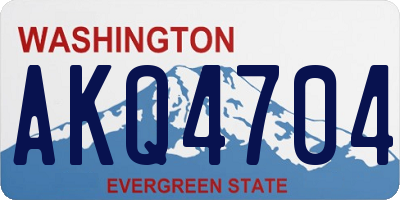WA license plate AKQ4704