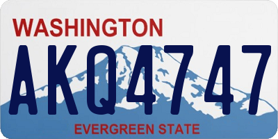 WA license plate AKQ4747