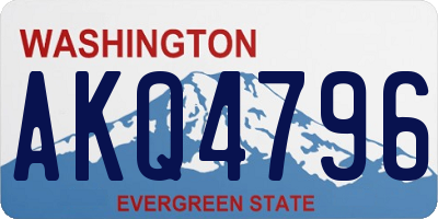 WA license plate AKQ4796
