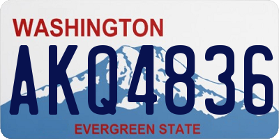 WA license plate AKQ4836