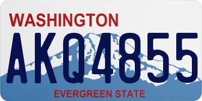 WA license plate AKQ4855
