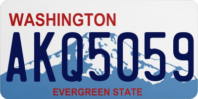 WA license plate AKQ5059