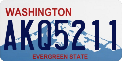 WA license plate AKQ5211
