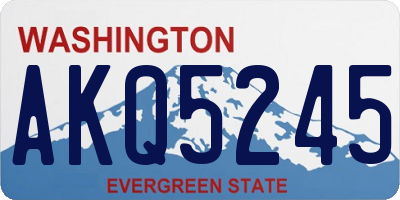 WA license plate AKQ5245