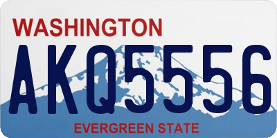 WA license plate AKQ5556
