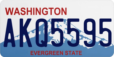 WA license plate AKQ5595