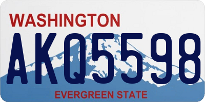 WA license plate AKQ5598
