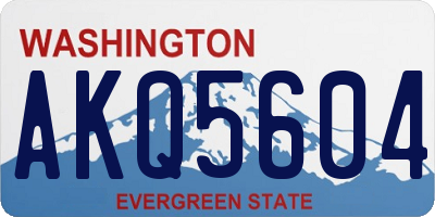 WA license plate AKQ5604