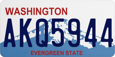 WA license plate AKQ5944