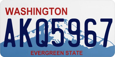WA license plate AKQ5967