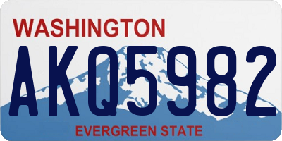 WA license plate AKQ5982