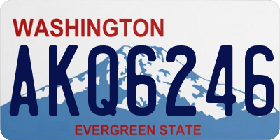 WA license plate AKQ6246