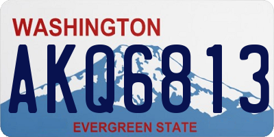 WA license plate AKQ6813