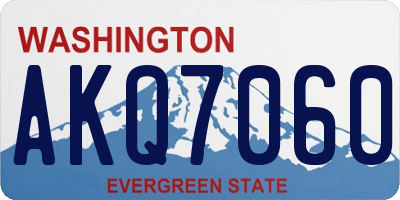 WA license plate AKQ7060