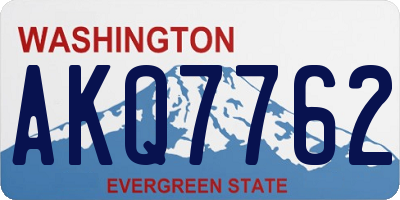 WA license plate AKQ7762