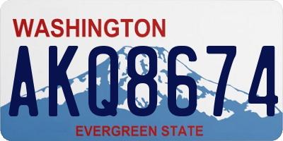 WA license plate AKQ8674