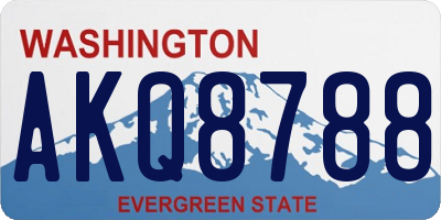 WA license plate AKQ8788