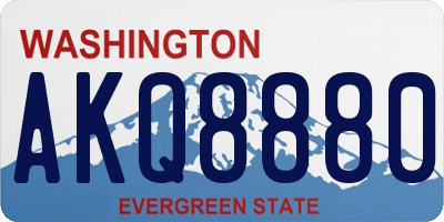 WA license plate AKQ8880