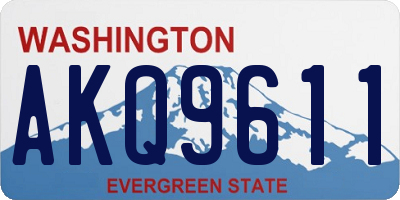 WA license plate AKQ9611