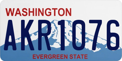 WA license plate AKR1076