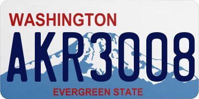 WA license plate AKR3008