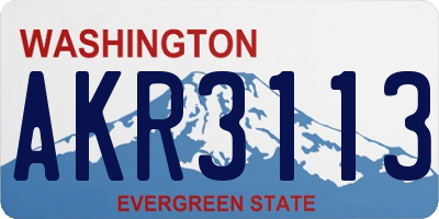 WA license plate AKR3113