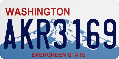 WA license plate AKR3169