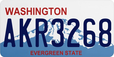 WA license plate AKR3268