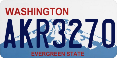 WA license plate AKR3270