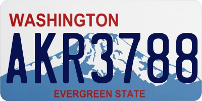 WA license plate AKR3788