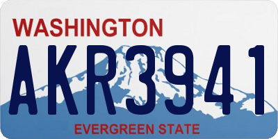 WA license plate AKR3941