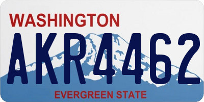 WA license plate AKR4462