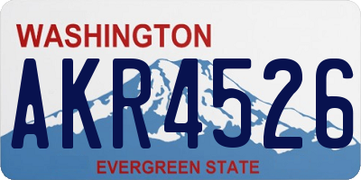 WA license plate AKR4526