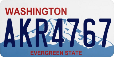WA license plate AKR4767