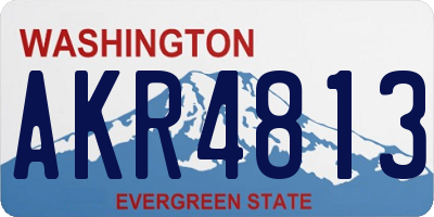 WA license plate AKR4813