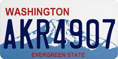 WA license plate AKR4907