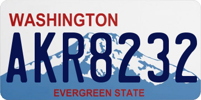 WA license plate AKR8232