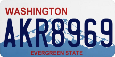 WA license plate AKR8969