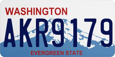 WA license plate AKR9179