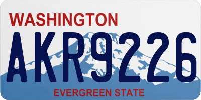 WA license plate AKR9226