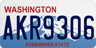 WA license plate AKR9306