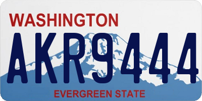WA license plate AKR9444